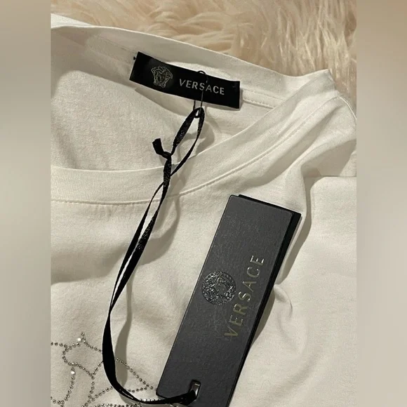 NWT Versace Medusa studded embellished logo Tshirt tee - Picture 6 of 9